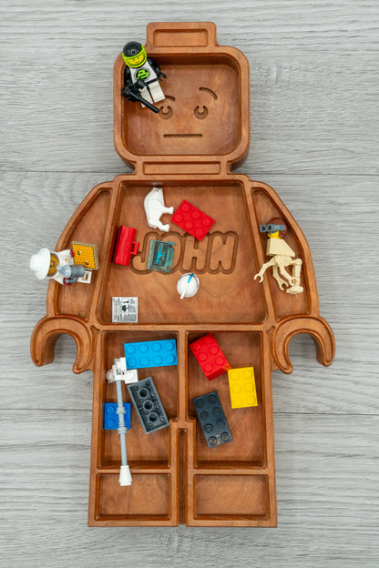Brick Man Catchall Tray | For Storage or Sorting | Unique Gift | One-of-a-kind and Serial Numbered