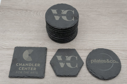 Slate Coasters | Bulk (25 to 200) | Custom Engraved | Engrave a Business Logo, Your Favorite Picture, or a Special Message!