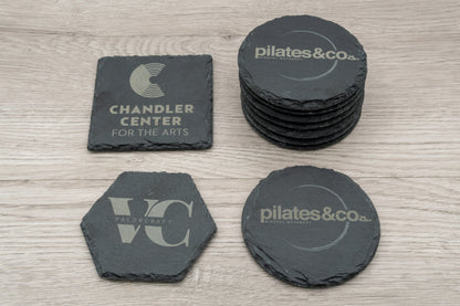 Slate Coasters | Bulk (25 to 200) | Custom Engraved | Engrave a Business Logo, Your Favorite Picture, or a Special Message!