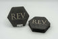 Revised English Version (REV) Logo | Slate Coasters (Set of 4) | Round Square or Hexagon
